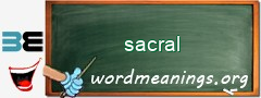 WordMeaning blackboard for sacral